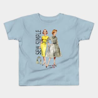 Sew Simple - Vintage Dressmaking Pattern Kids T-Shirt